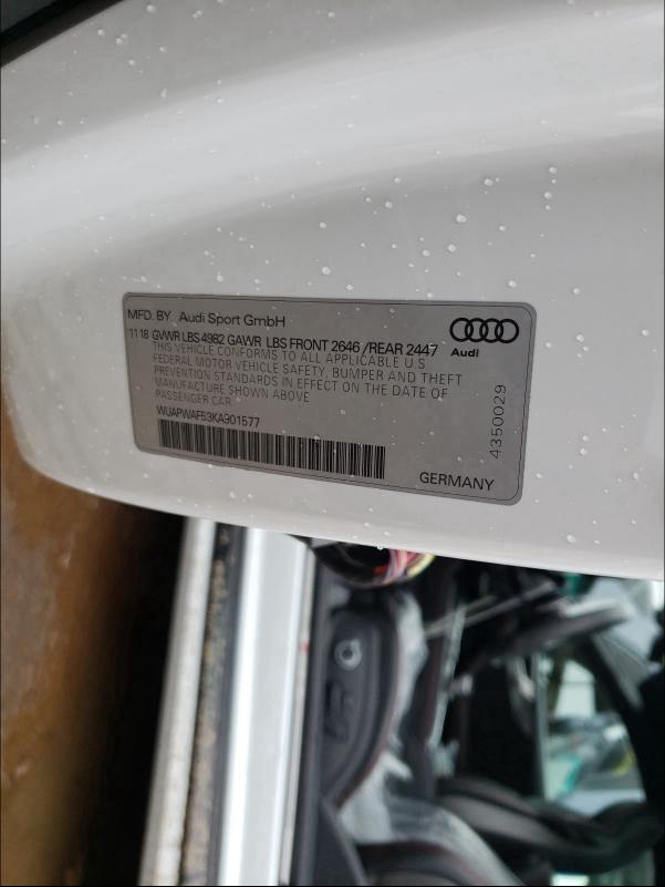 2019 AUDI RS5 WUAPWAF53KA901577