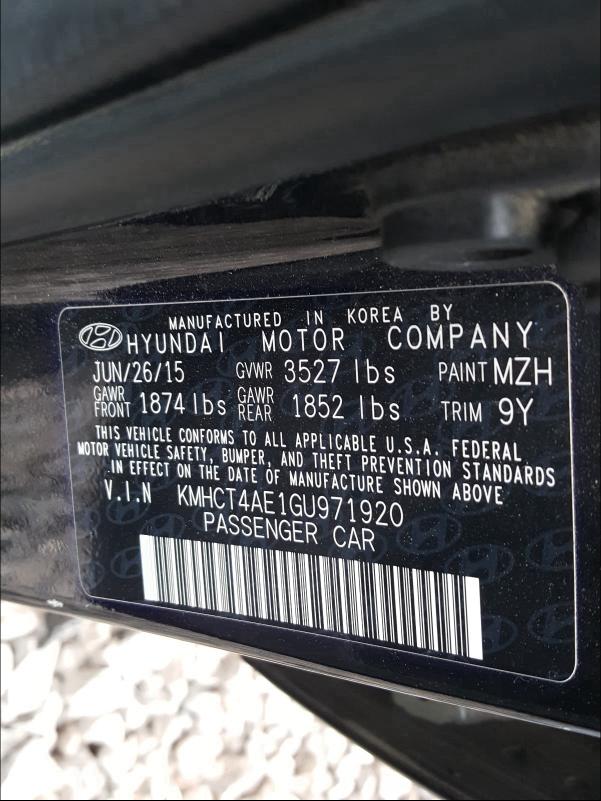 2016 HYUNDAI ACCENT SE KMHCT4AE1GU971920