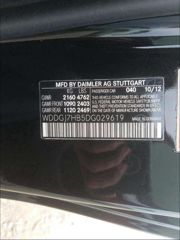 2013 MERCEDES-BENZ C 63 AMG WDDGJ7HB5DG029619