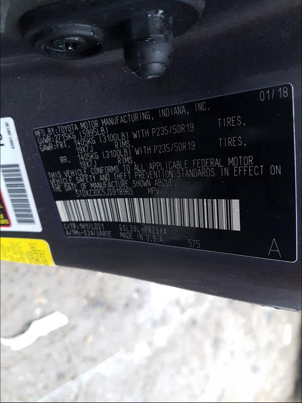 2018 TOYOTA SIENNA SE 5TDXZ3DC5JS918965