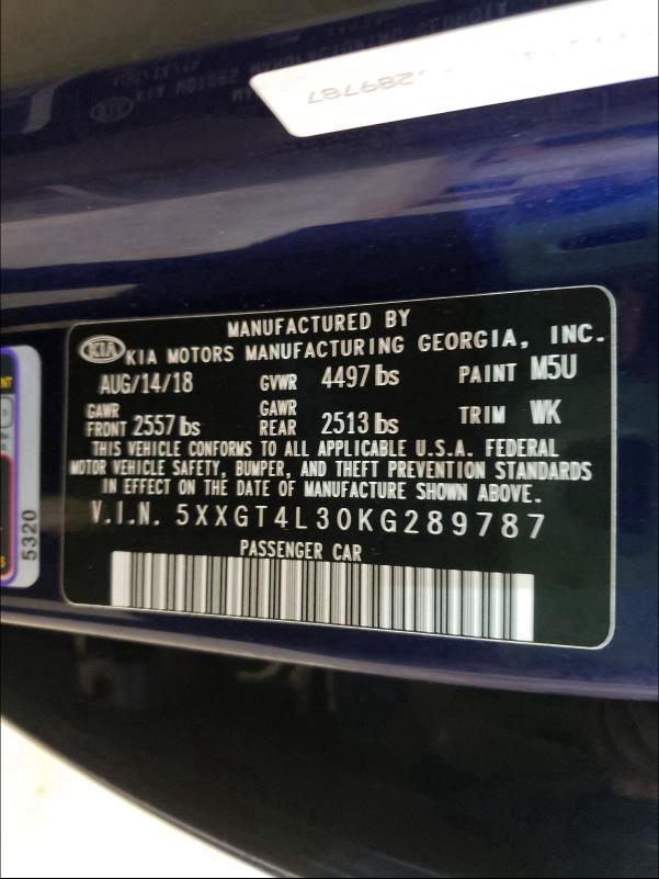 2019 KIA OPTIMA LX 5XXGT4L30KG289787
