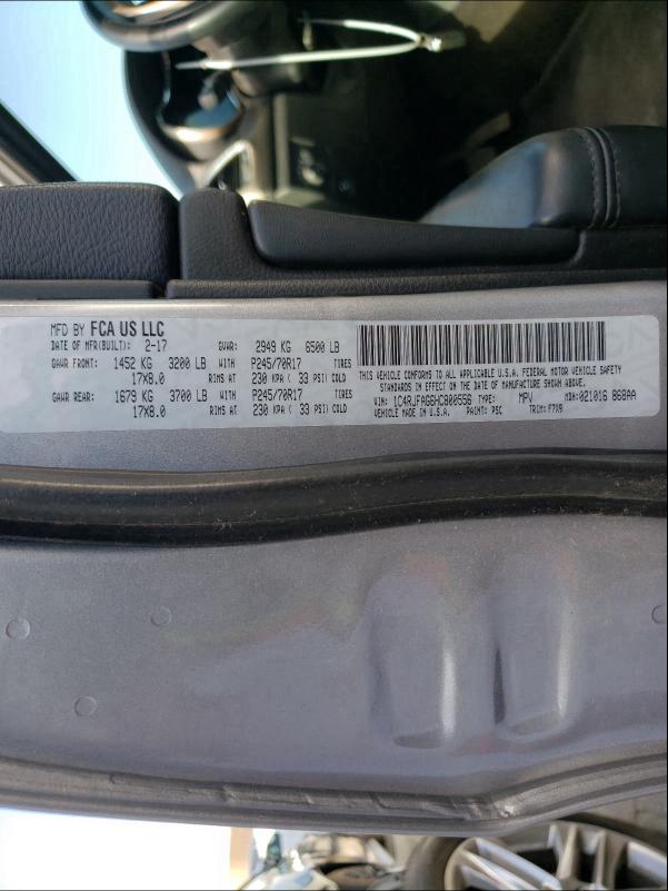 2017 JEEP GRAND CHER - 1C4RJFAG6HC800556