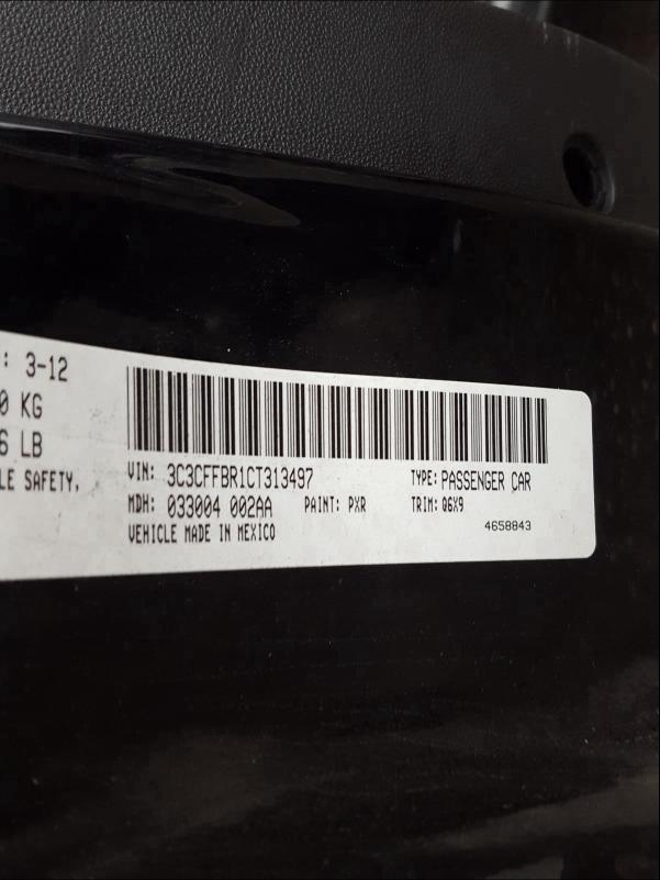 2012 FIAT 500 SPORT 3C3CFFBR1CT313497