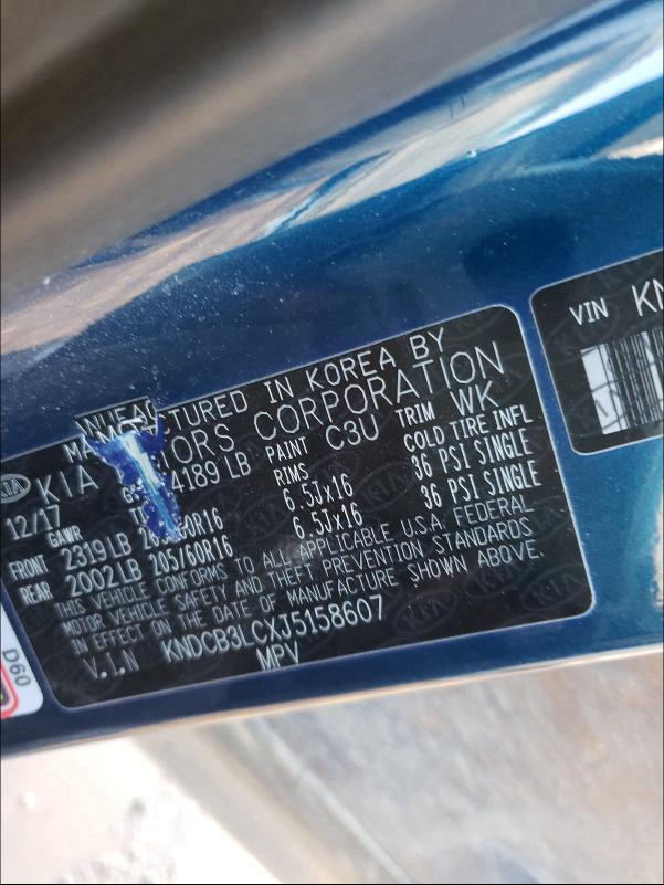 2018 KIA NIRO FE KNDCB3LCXJ5158607