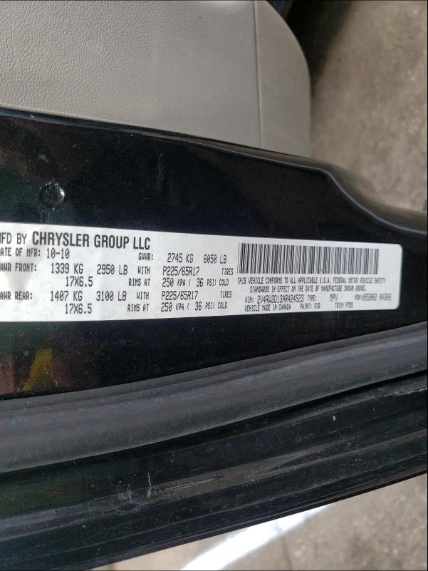 2010 VOLKSWAGEN ROUTAN SE 2V4RW3D13AR424523