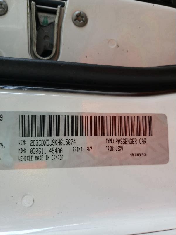 2019 DODGE CHARGER SC 2C3CDXGJ9KH615674