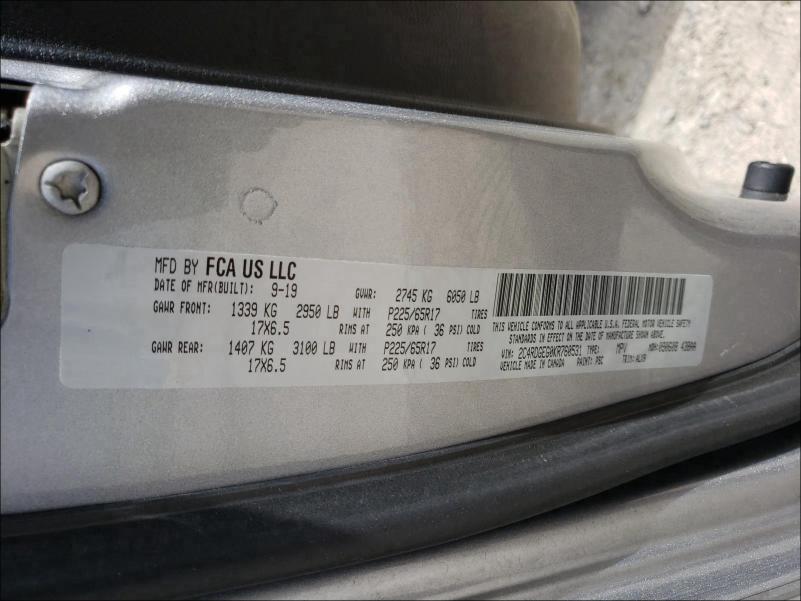 2019 DODGE GRAND CARA 2C4RDGEG0KR760531
