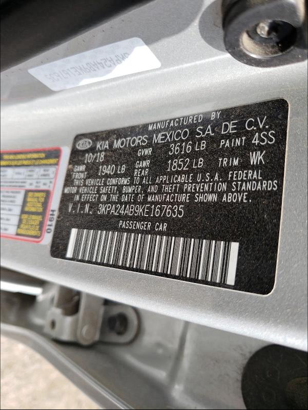 2019 KIA RIO S 3KPA24AB9KE167635