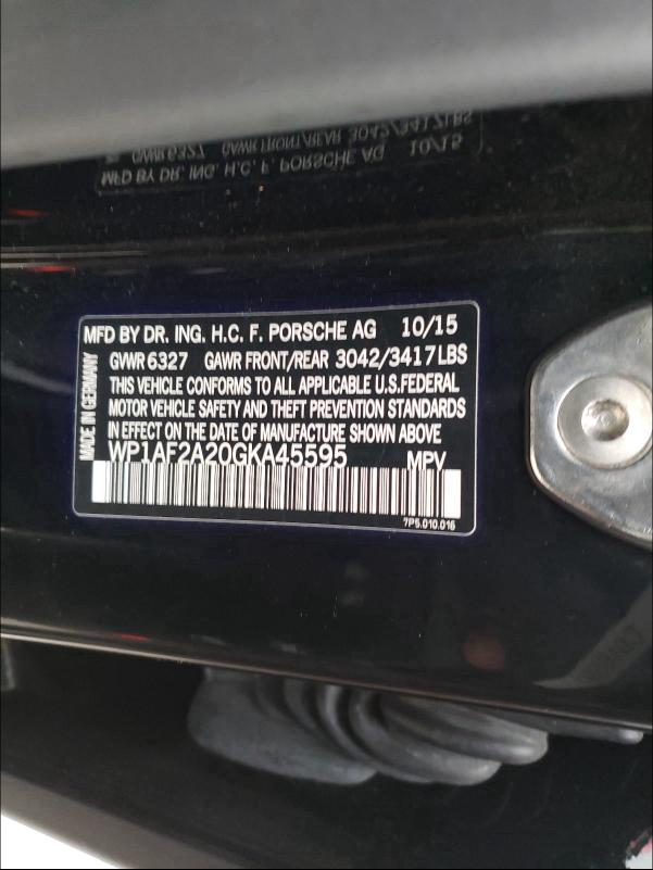 2016 PORSCHE CAYENNE WP1AF2A20GKA45595