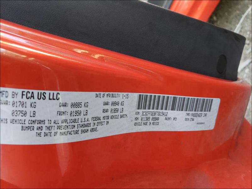 2015 FIAT 500 ELECTR 3C3CFFGE6FT615412
