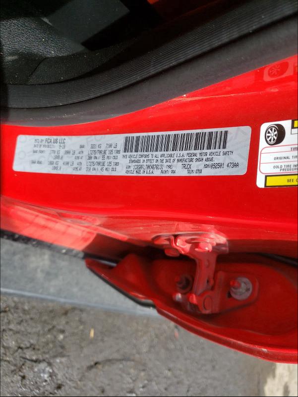 2019 DODGE RAM 1500, 1C6SRFLT0KN676131 - 10