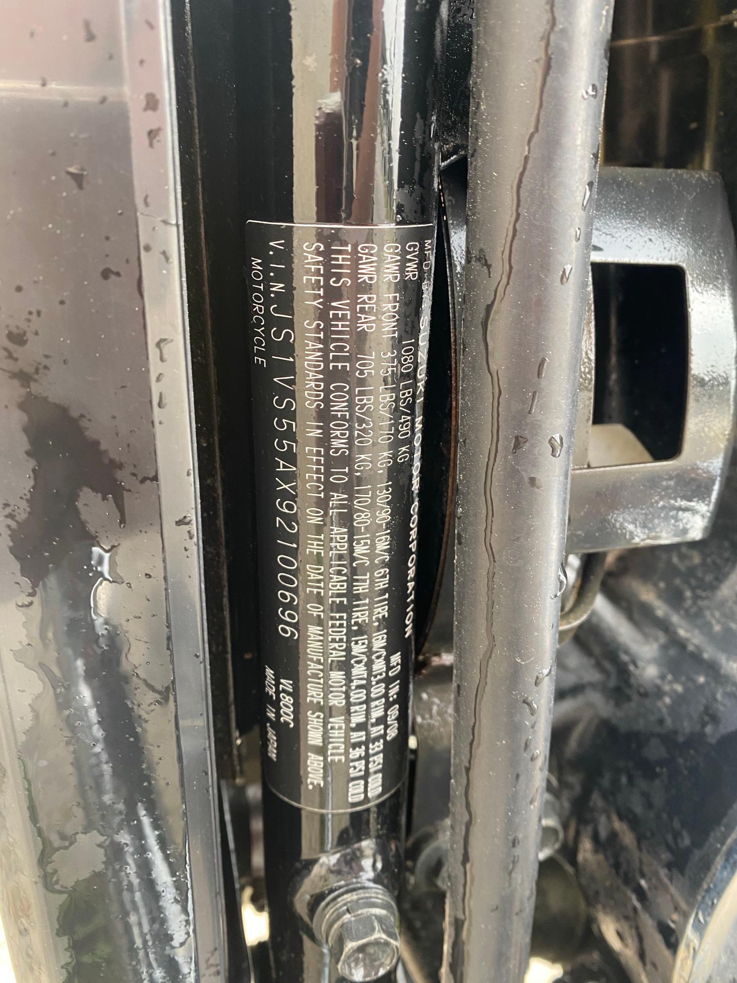 2009 SUZUKI VL800 JS1VS55AX92100696