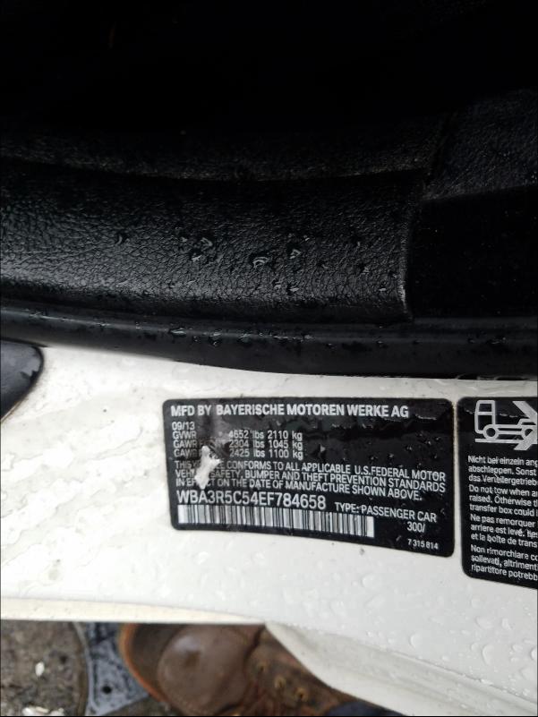 2014 BMW 435 XI WBA3R5C54EF784658