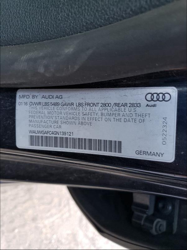 2016 AUDI A7 PREMIUM WAUWGAFC4GN139121