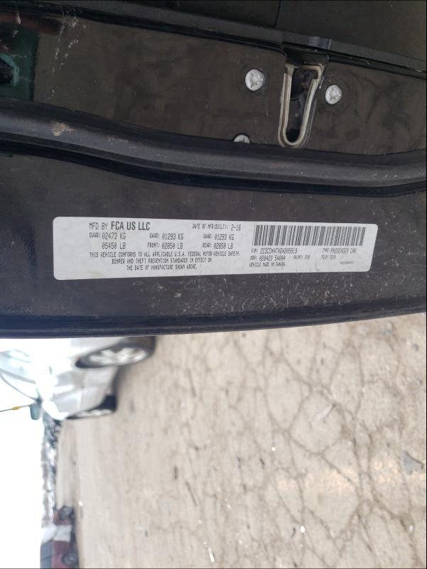 2016 DODGE CHARGER PO 2C3CDXATXGH205919
