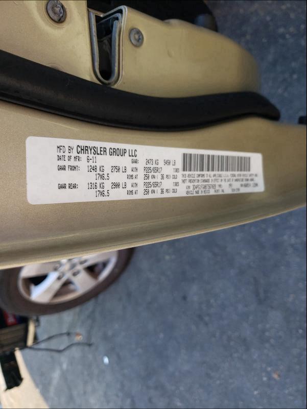 2011 DODGE JOURNEY MA 3D4PG1FG0BT567029