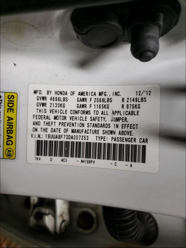 2013 ACURA TL ADVANCE 19UUA8F73DA007253