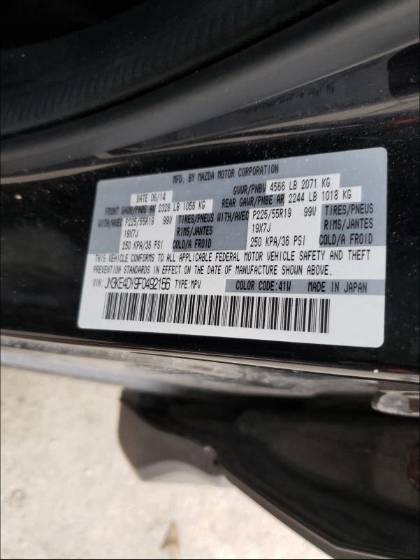 2015 MAZDA CX-5 GT JM3KE4DY9F0492156