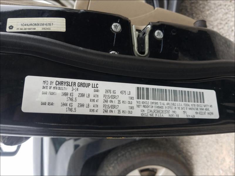 2014 JEEP PATRIOT LI 1C4NJRCB0ED815707
