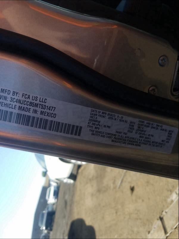 2021 JEEP COMPASS LI 3C4NJCCB5MT531477