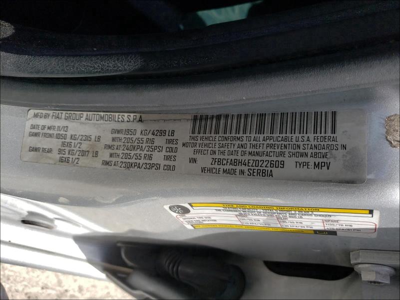 2014 FIAT 500L EASY ZFBCFABH4EZ022609