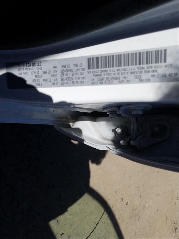 2020 RAM 1500 LARAM 1C6SRFJM6LN250649