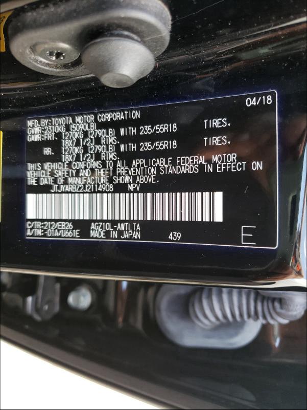 2018 LEXUS NX 300 JTJYARBZ2J2114908