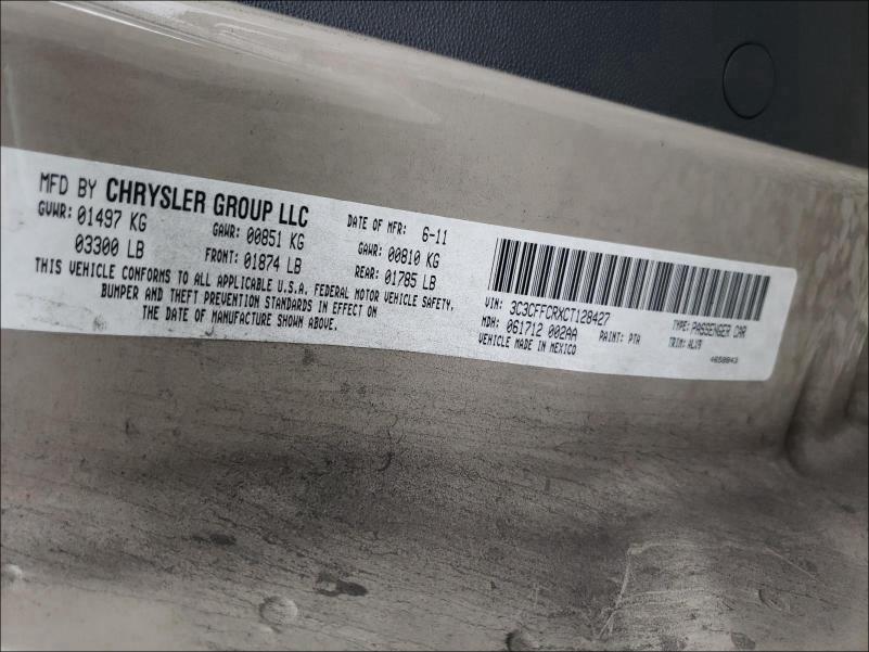 2012 FIAT 500 LOUNGE 3C3CFFCRXCT128427