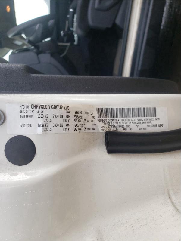 2010 JEEP COMMANDER 1J4RG4GK5AC157082