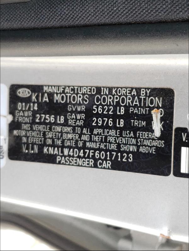 2015 KIA K900 KNALW4D47F6017123