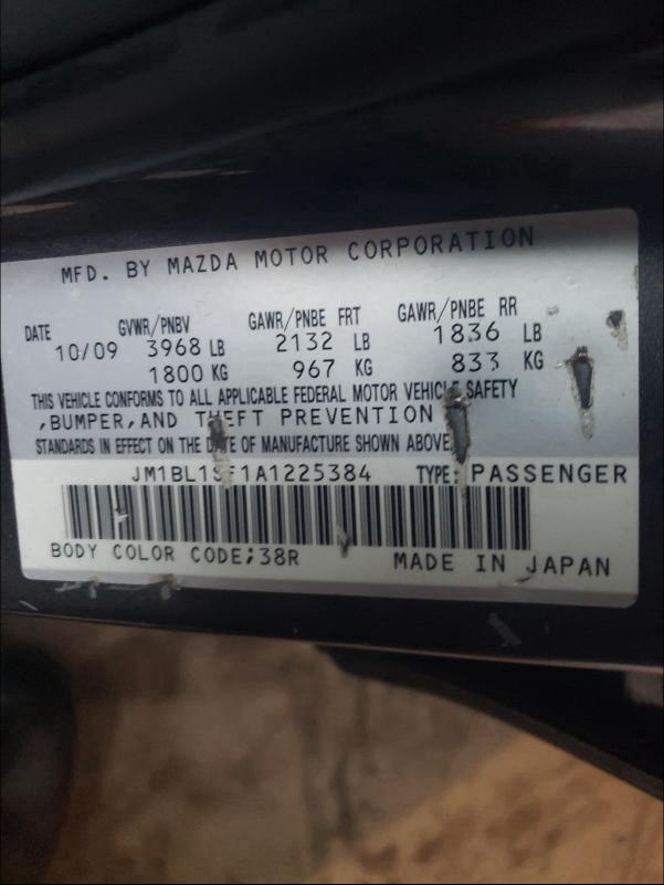 2010 MAZDA 3 I JM1BL1SF1A1225384