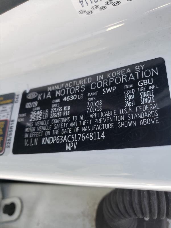 2020 KIA SPORTAGE S KNDP63AC5L7648114