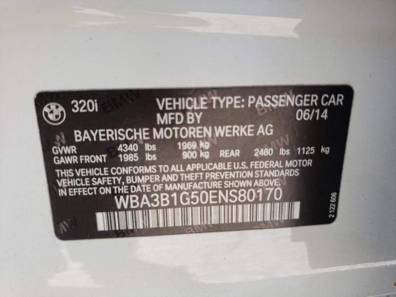 2014 BMW 320 I WBA3B1G50ENS80170