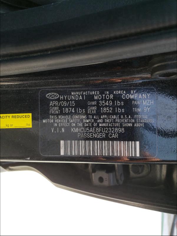2015 HYUNDAI ACCENT GLS KMHCU5AE8FU232898