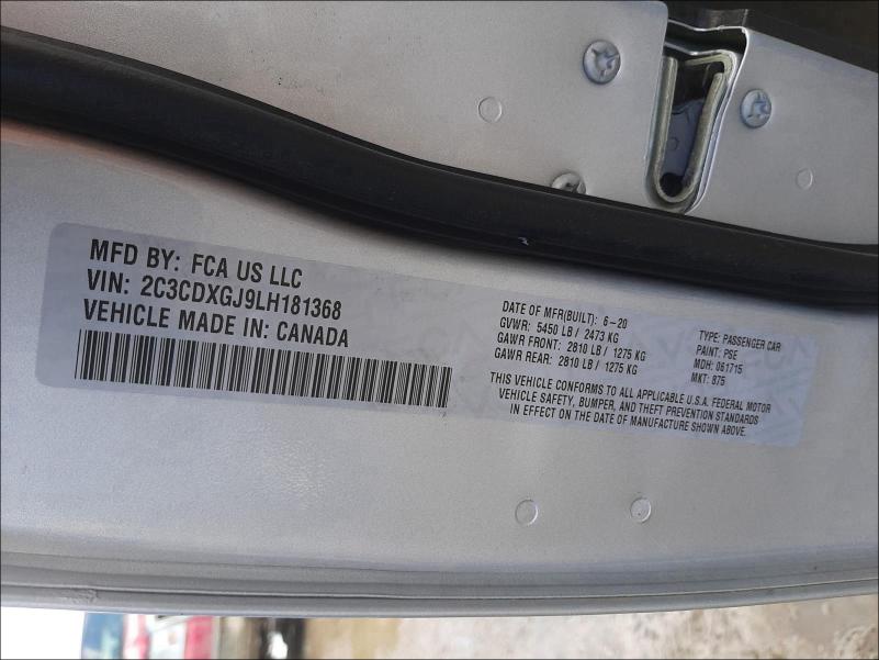 2020 DODGE CHARGER SC 2C3CDXGJ9LH181368