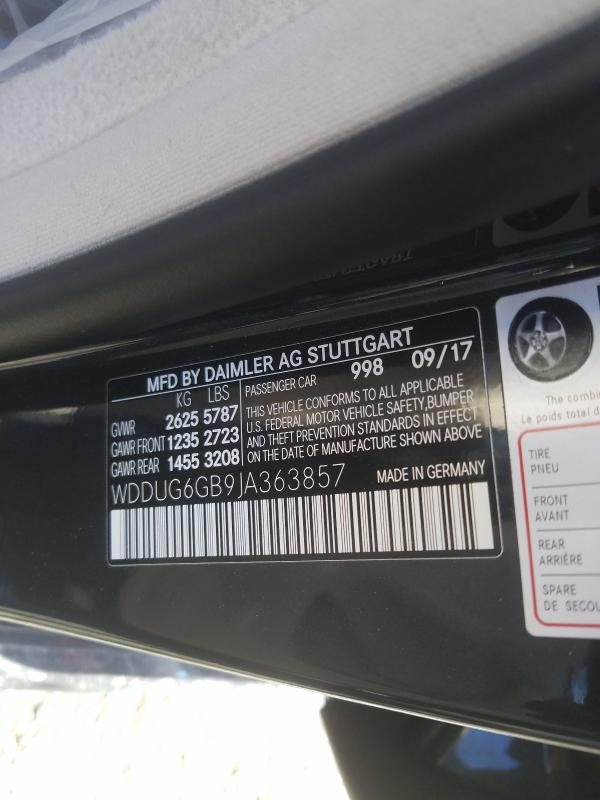 2018 MERCEDES-BENZ S 450 WDDUG6GB9JA363857