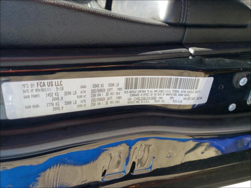 2018 DODGE DURANGO GT 1C4RDJDG6JC415669