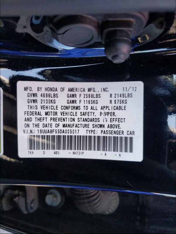 2013 ACURA TL TECH 19UUA8F55DA005017