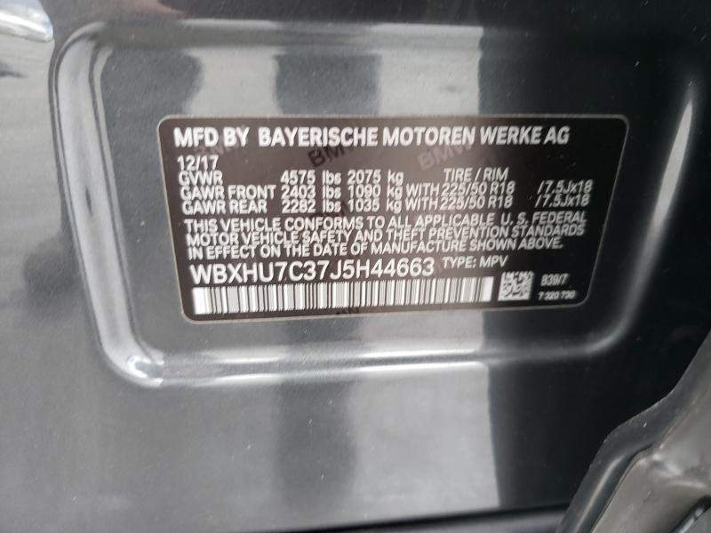 2018 BMW X1 SDRIVE2 WBXHU7C37J5H44663