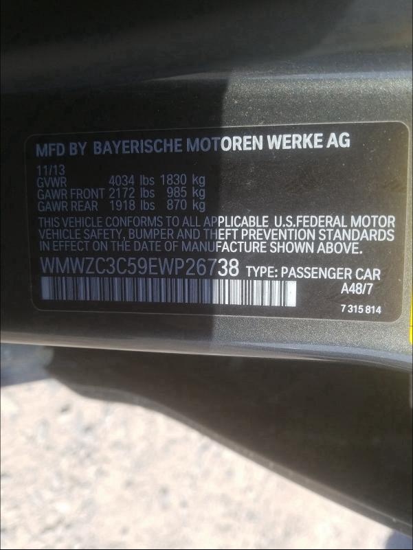 2014 MINI COOPER S C WMWZC3C59EWP26738