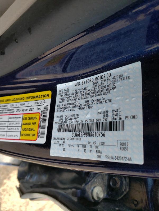 2017 LINCOLN MKZ RESERV 3LN6L5F98HR610756