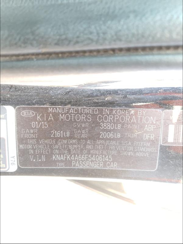2015 KIA FORTE KNAFK4A66F5406145