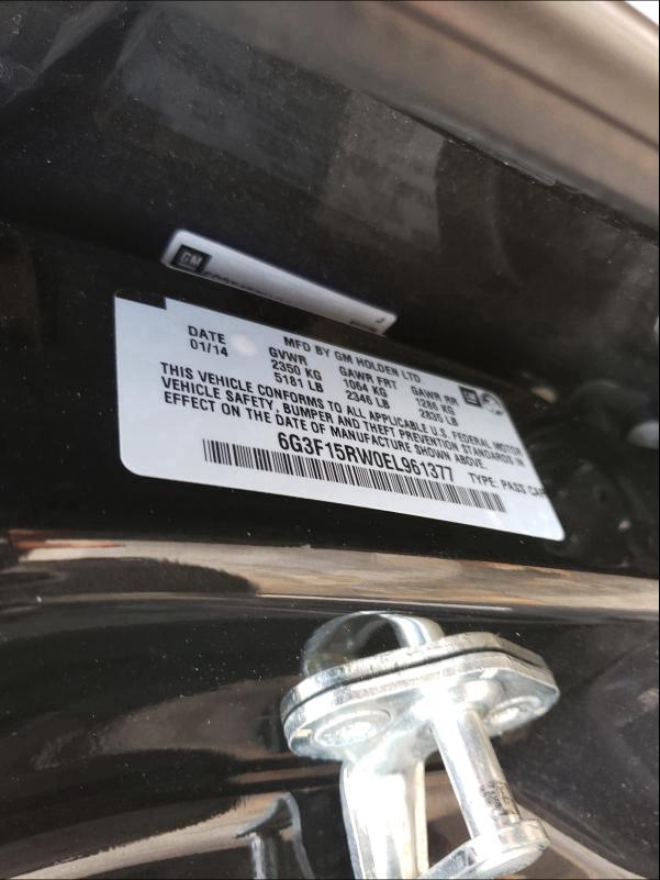 2014 CHEVROLET SS 6G3F15RW0EL961377