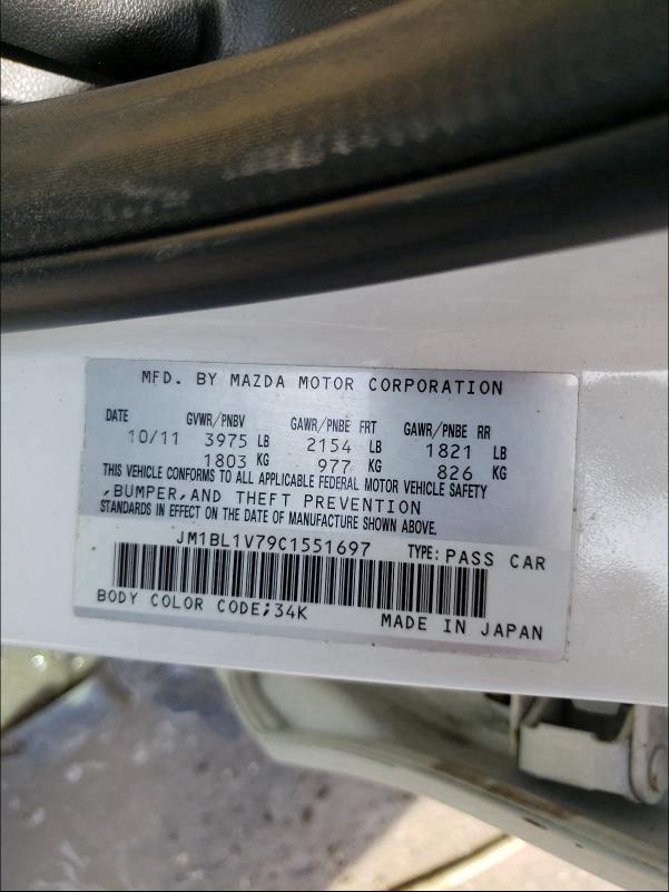 2012 MAZDA 3 I JM1BL1V79C1551697