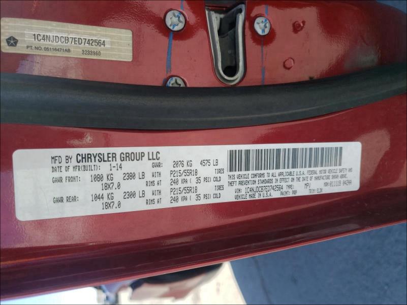 2014 JEEP COMPASS LI 1C4NJDCB7ED742564