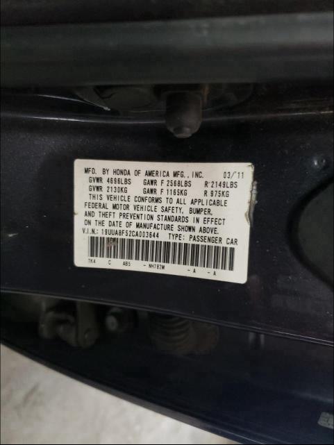 2012 ACURA TL 19UUA8F52CA003644