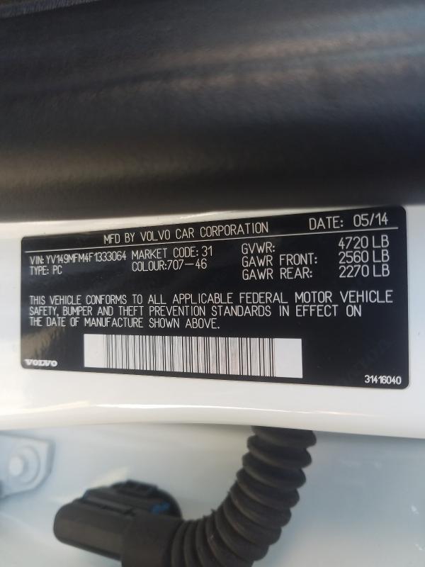 2015 VOLVO S60 PLATIN YV149MFM4F1333064