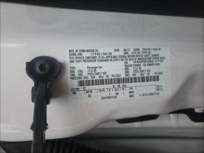 2017 FORD C-MAX TITA 1FADP5FU5HL117187