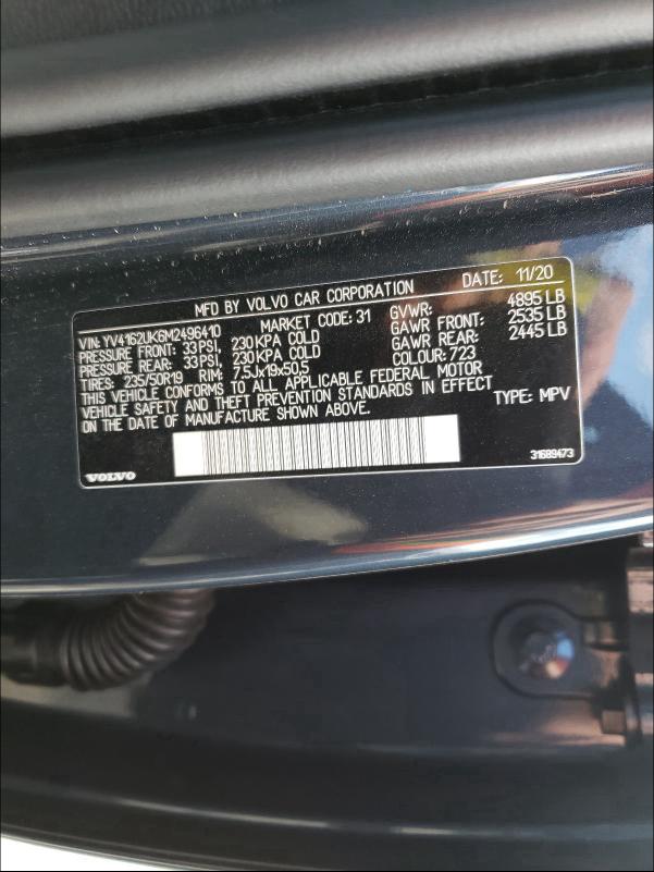 2021 VOLVO XC40 T5 MO YV4162UK6M2496410