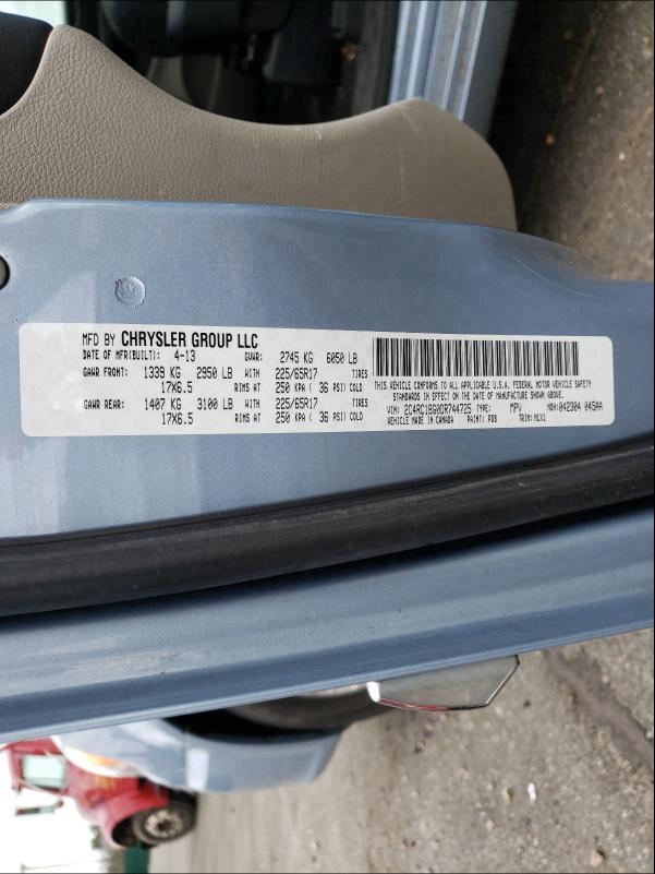 2013 CHRYSLER TOWN & COU 2C4RC1BG0DR744725